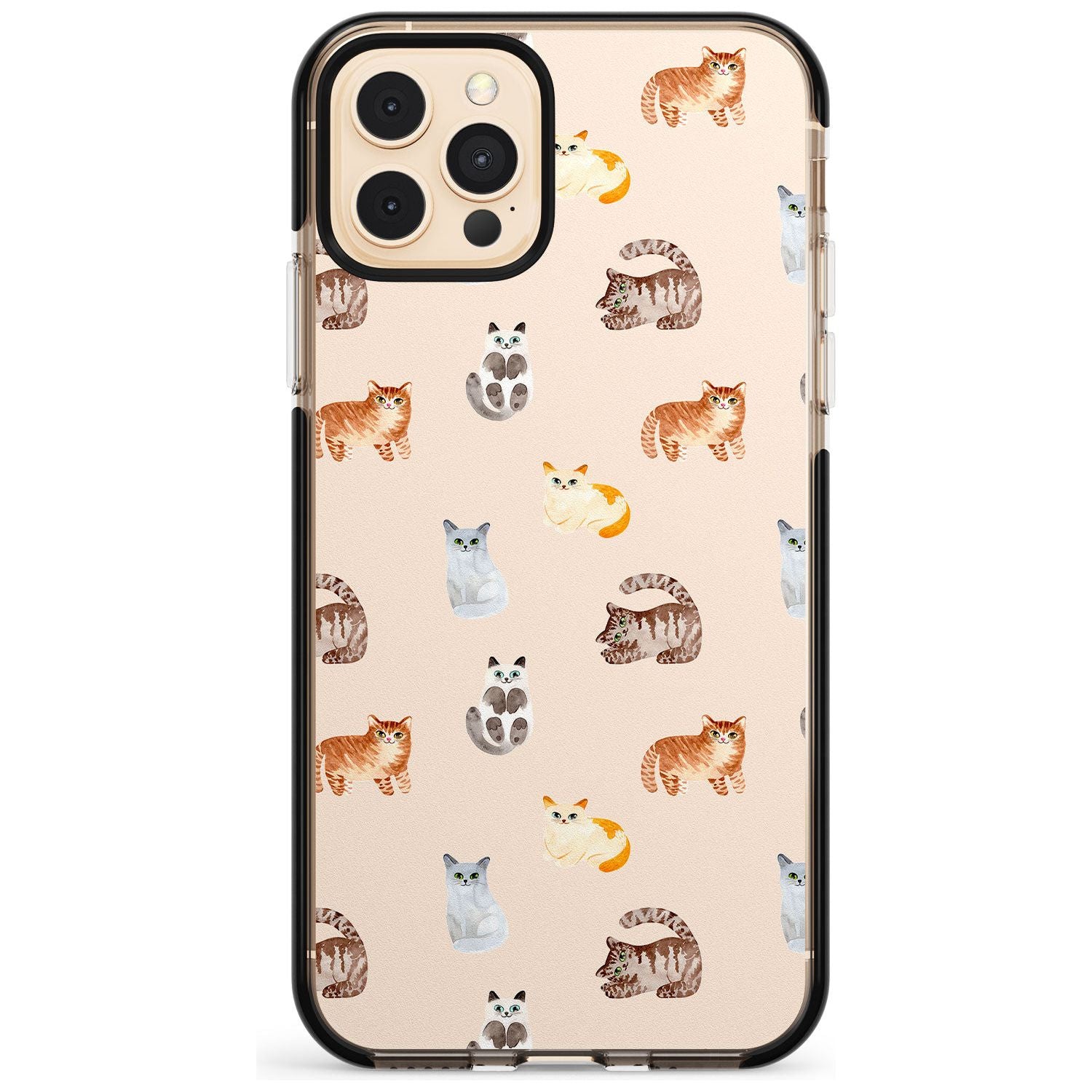 Cute Cat Pattern Pink Fade Impact Phone Case for iPhone 11