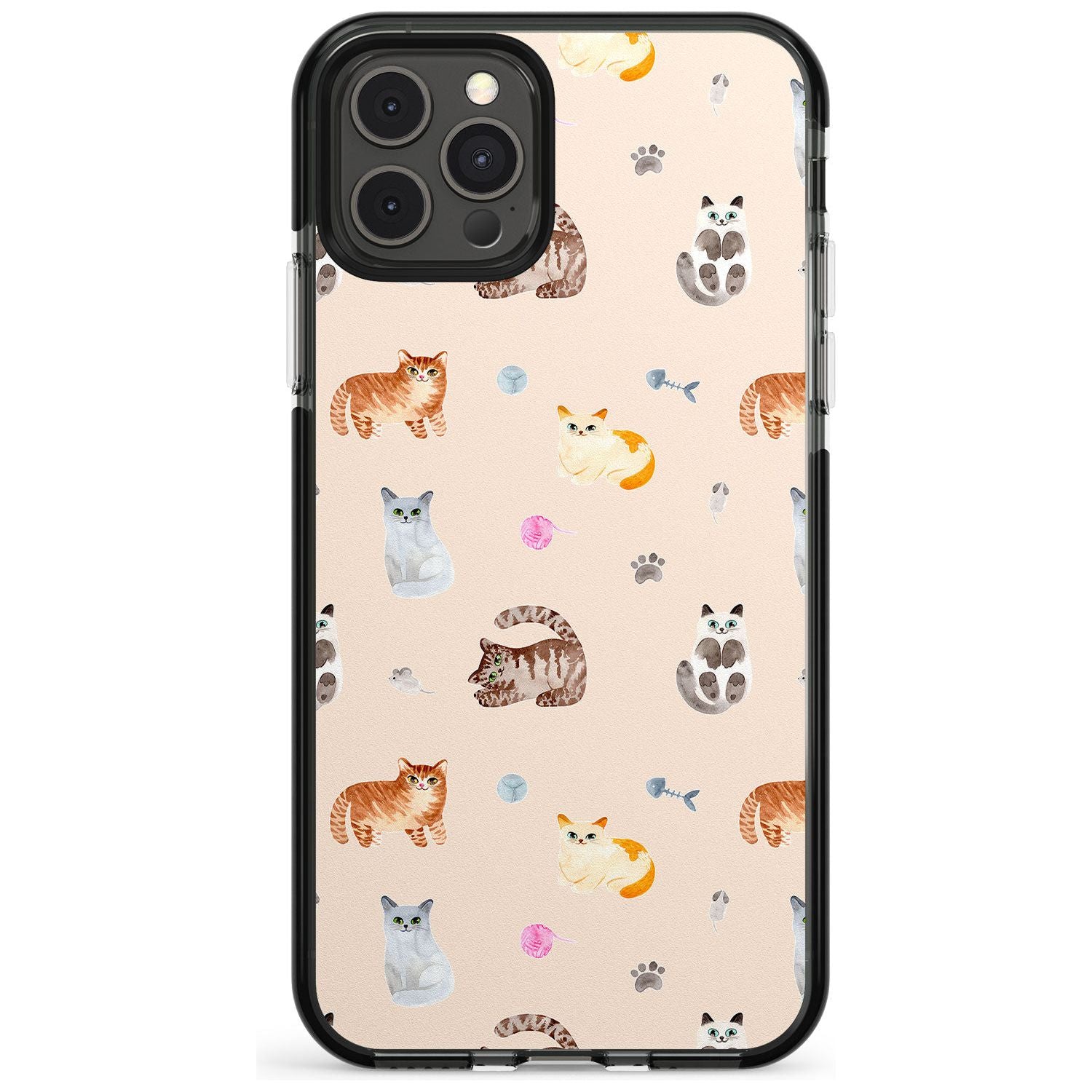 Cats with Toys Pink Fade Impact Phone Case for iPhone 11