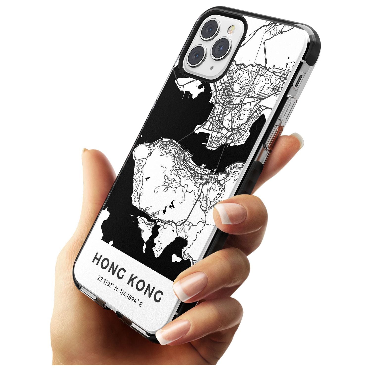 Map of Hong Kong Black Impact Phone Case for iPhone 11 Pro Max