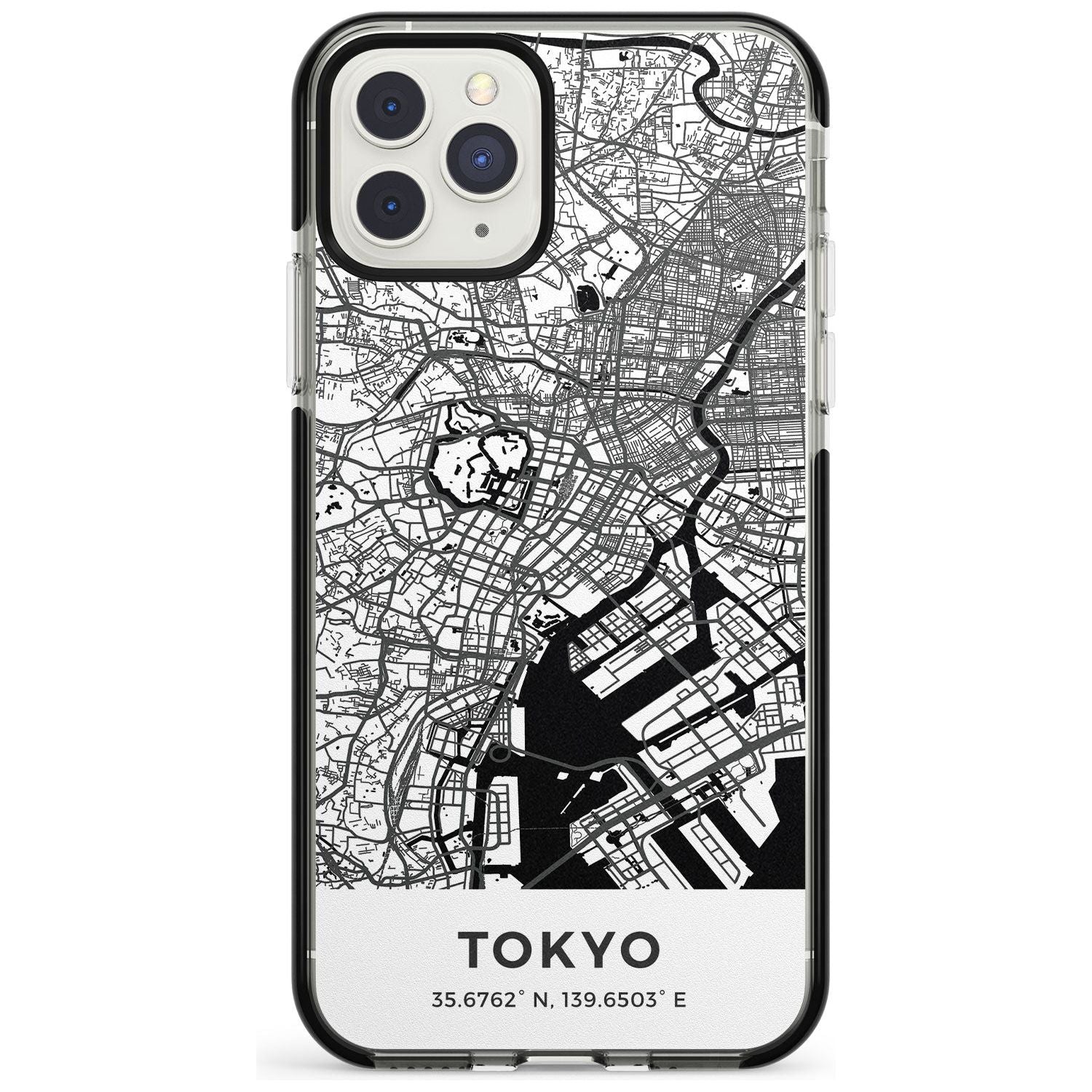 Map of Tokyo, Japan Black Impact Phone Case for iPhone 11 Pro Max
