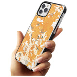 Orange Marbled Paper Pattern Black Impact Phone Case for iPhone 11 Pro Max