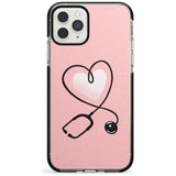 Medical Inspired Design Stethoscope Heart Black Impact Phone Case for iPhone 11 Pro Max