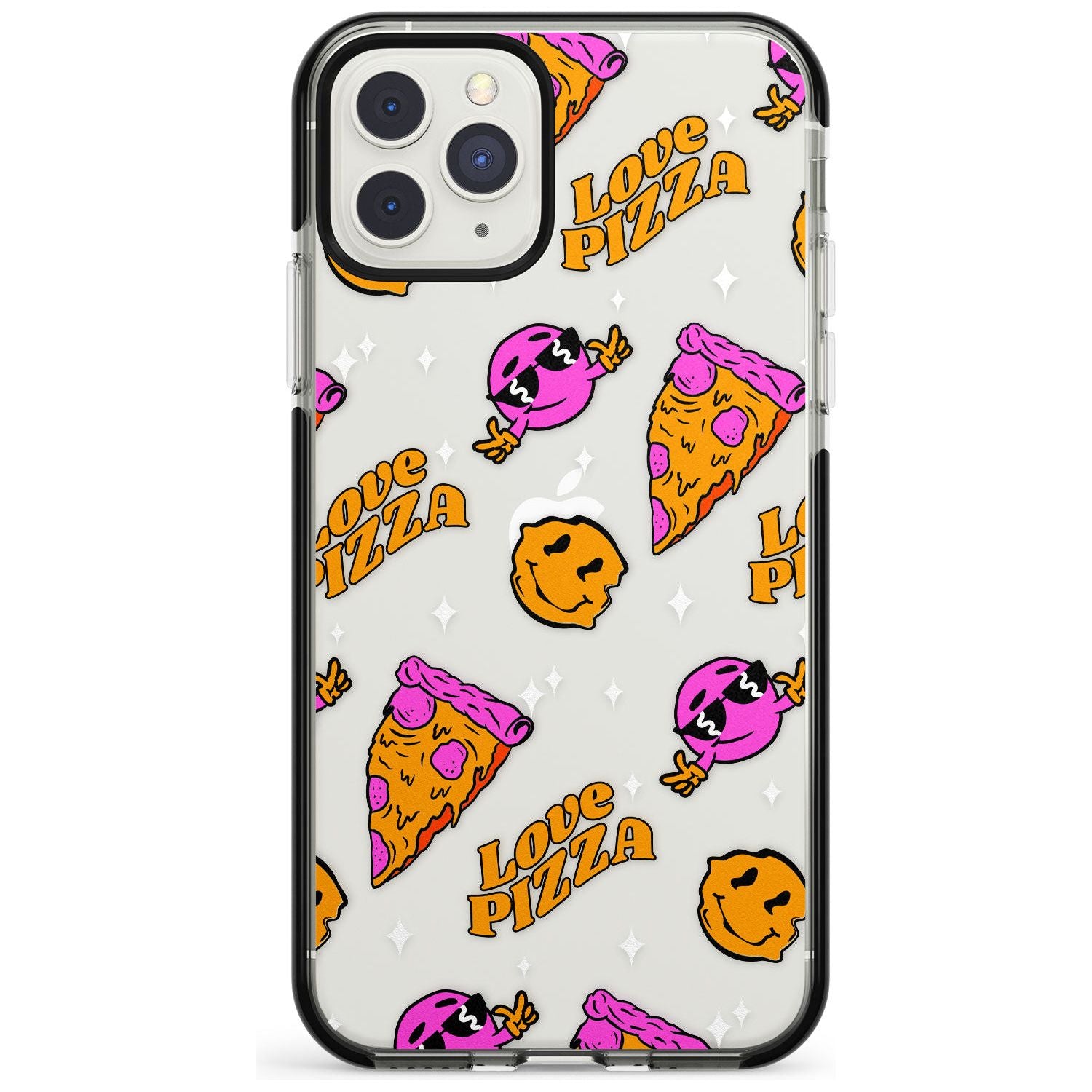 Psychedelic Love Pizza Pattern (Clear)