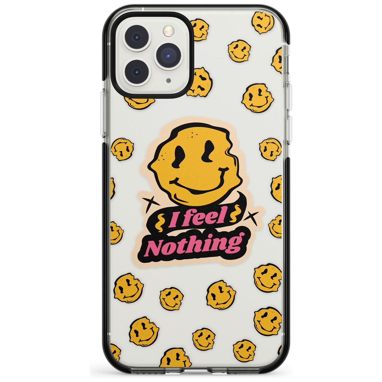 I feel nothing (Clear) Black Impact Phone Case for iPhone 11 Pro Max