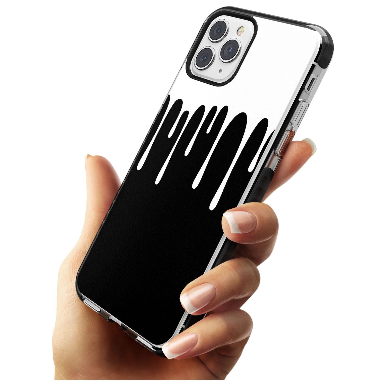 Melted Effect: White & Black iPhone Case Black Impact Phone Case Warehouse 11 Pro Max