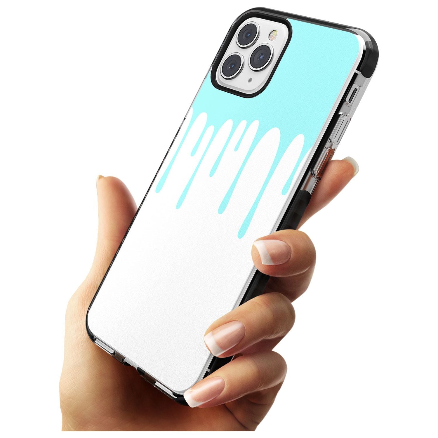 Melted Effect: Teal & White iPhone Case Black Impact Phone Case Warehouse 11 Pro Max