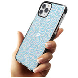 Light Blue Pattern Memphis Retro Pattern Design Black Impact Phone Case for iPhone 11 Pro Max