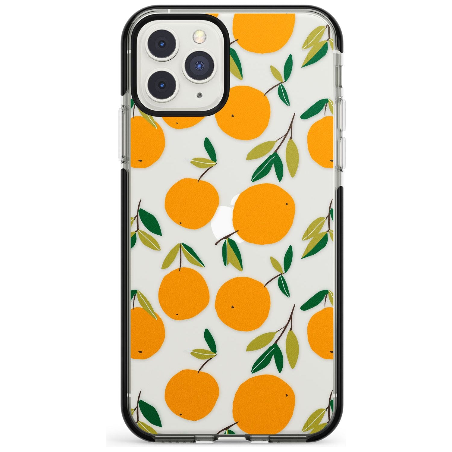 Oranges Pattern Black Impact Phone Case for iPhone 11 Pro Max