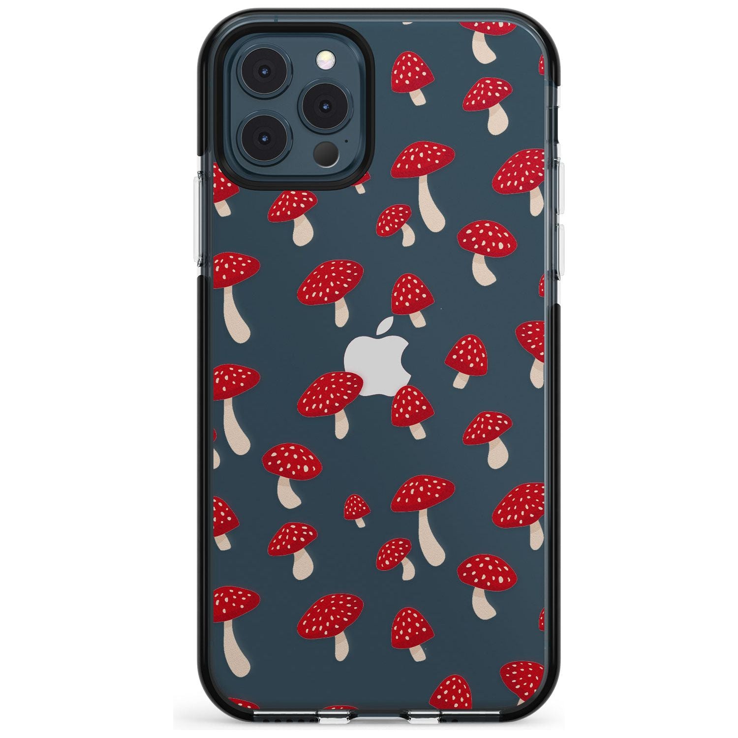 Magical Mushrooms Pattern Black Impact Phone Case for iPhone 11