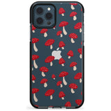 Magical Mushrooms Pattern Black Impact Phone Case for iPhone 11