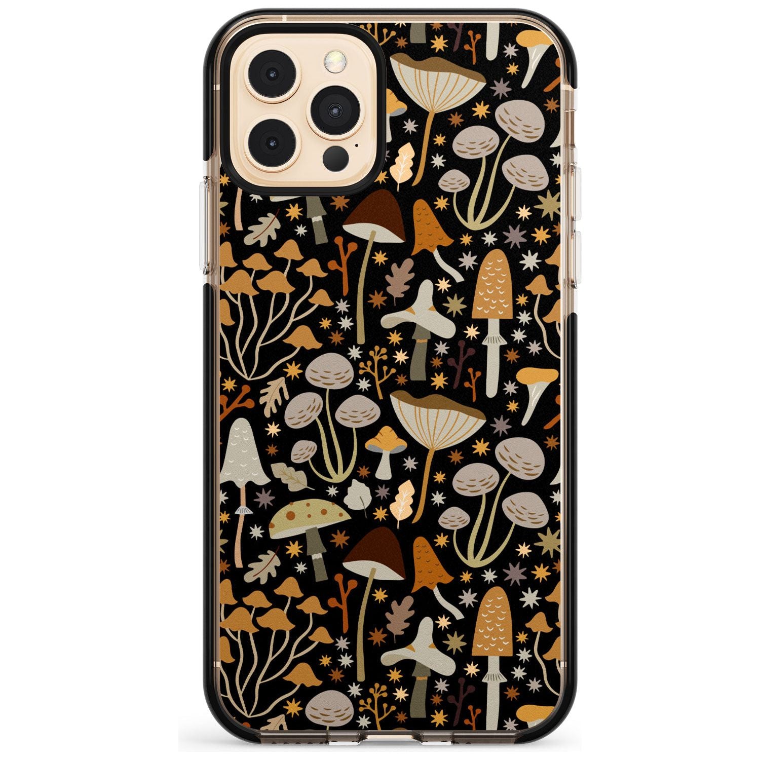 Sentimental Mushrooms Pattern Black Impact Phone Case for iPhone 11
