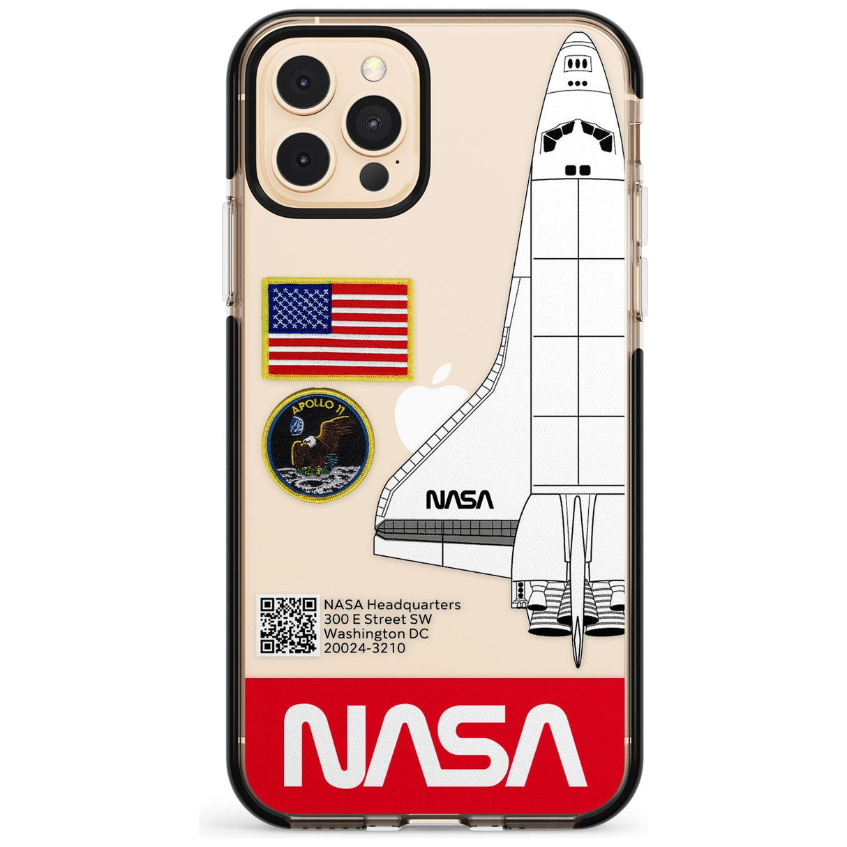 NASA Apollo 11 Black Impact Phone Case for iPhone 11