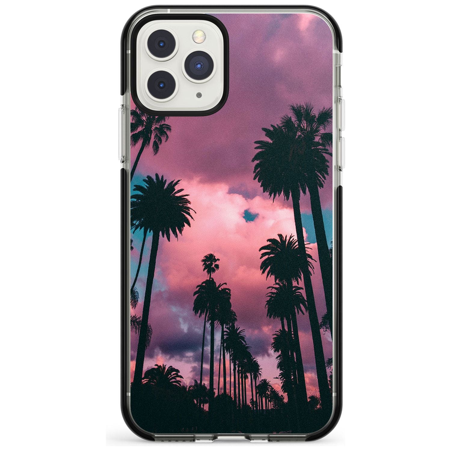 Palm Tree Sunset Photograph Black Impact Phone Case for iPhone 11 Pro Max