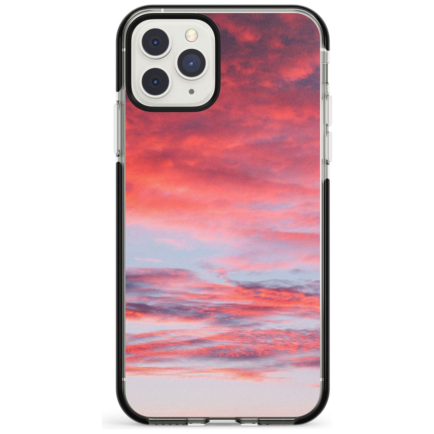 Pink Cloudy Sunset Photograph Black Impact Phone Case for iPhone 11 Pro Max