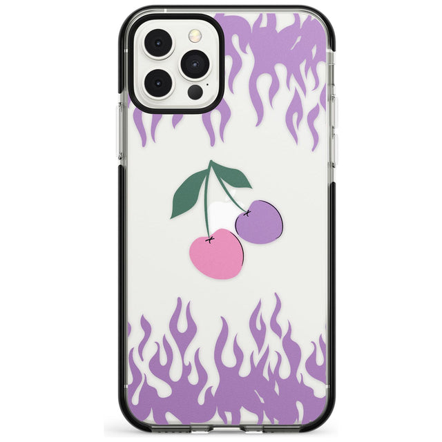 Cherries n' Flames Black Impact Phone Case for iPhone 11