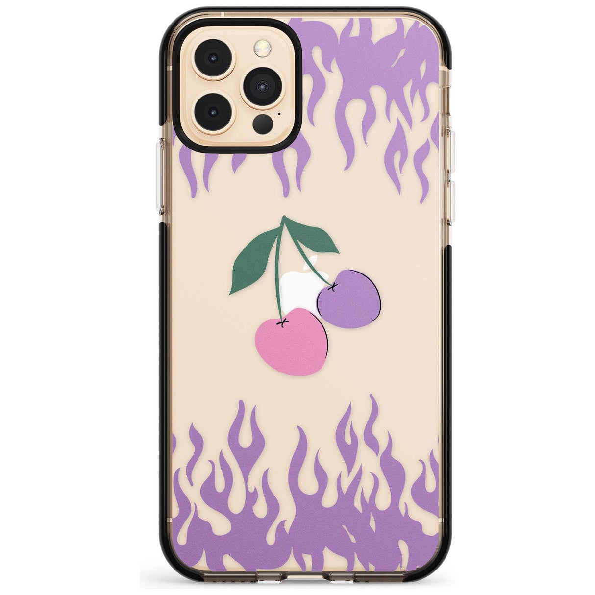 Cherries n' Flames Black Impact Phone Case for iPhone 11