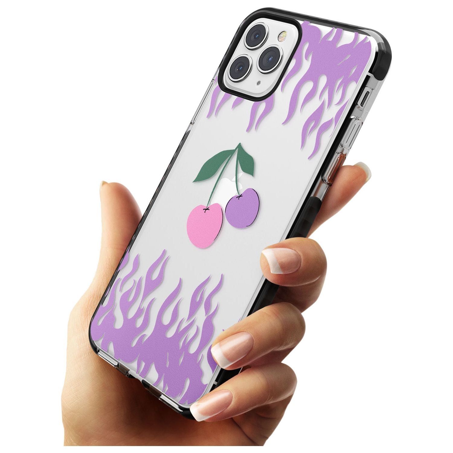 Cherries n' Flames Black Impact Phone Case for iPhone 11