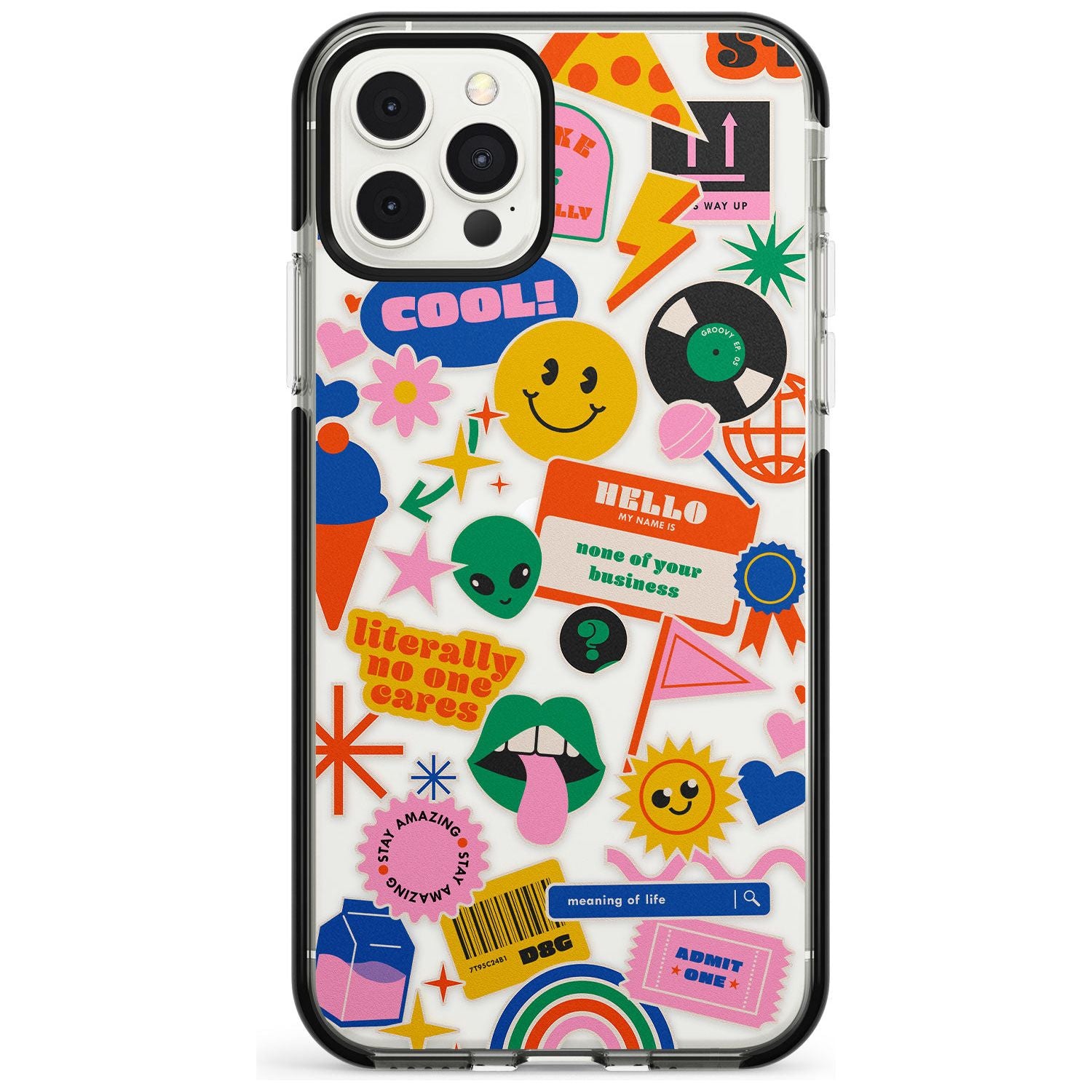 Nostalgic Stickers #1 Pink Fade Impact Phone Case for iPhone 11