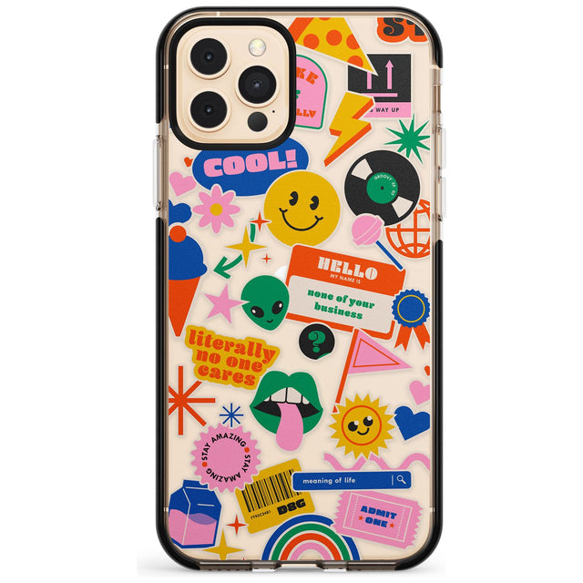 Nostalgic Stickers #1 Pink Fade Impact Phone Case for iPhone 11