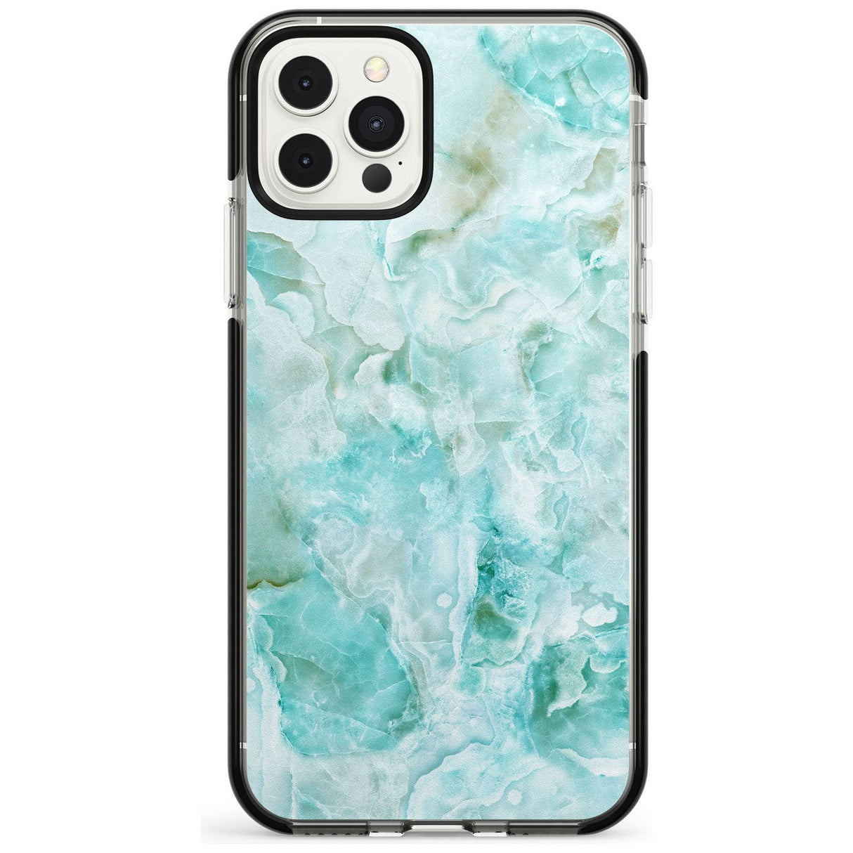 Turquoise Aqua Onyx Marble Pink Fade Impact Phone Case for iPhone 11