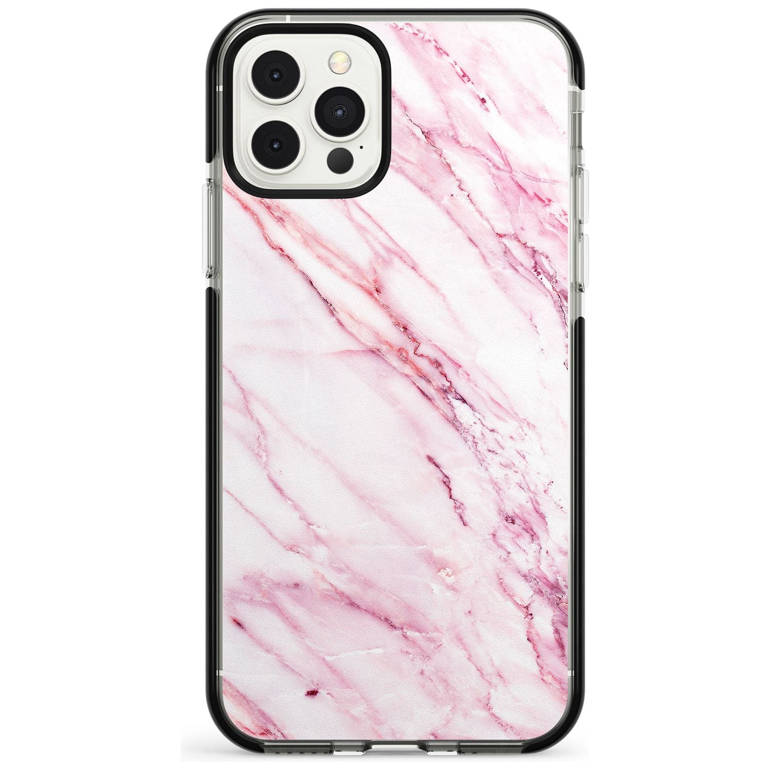 White & Pink Onyx Marble Texture Pink Fade Impact Phone Case for iPhone 11