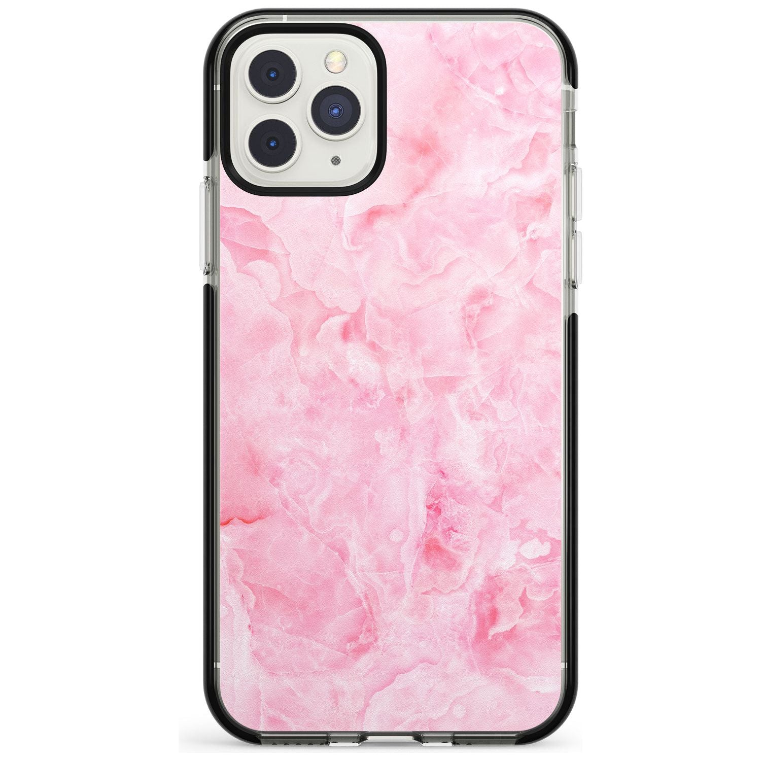 Bright Pink Onyx Marble Texture iPhone Case  Black Impact Phone Case - Case Warehouse