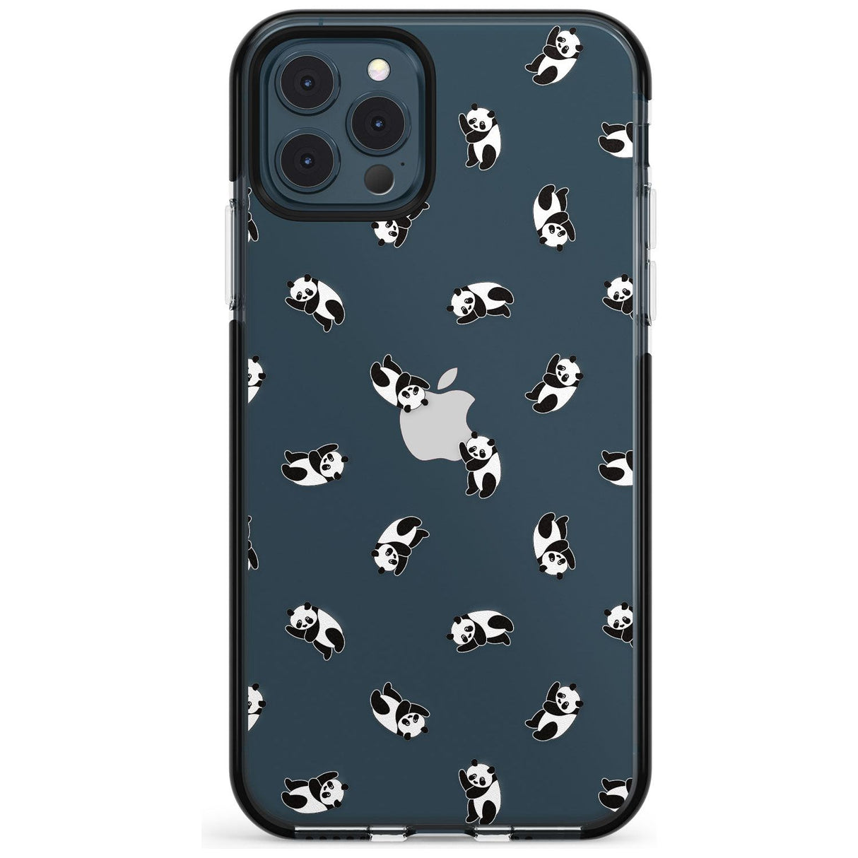 Tiny Panda Pattern Pink Fade Impact Phone Case for iPhone 11