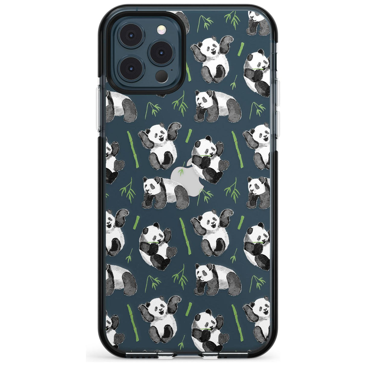 Watercolour Panda Pattern Pink Fade Impact Phone Case for iPhone 11