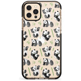 Watercolour Panda Pattern Pink Fade Impact Phone Case for iPhone 11