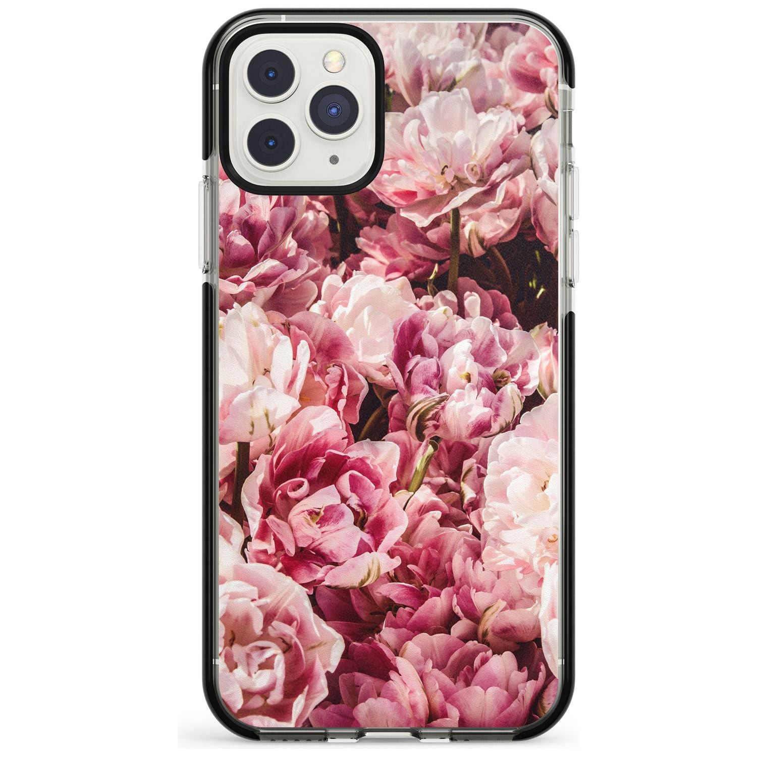 Pink Peonies iPhone Case  Black Impact Phone Case - Case Warehouse