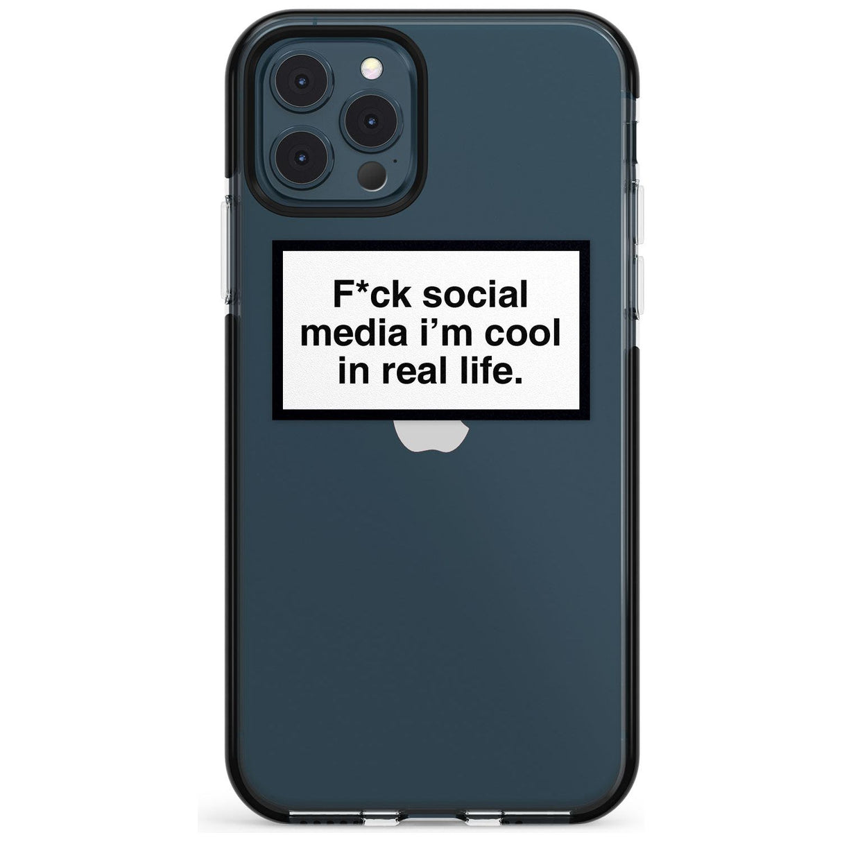 F*ck social media I'm cool in real life Pink Fade Impact Phone Case for iPhone 11