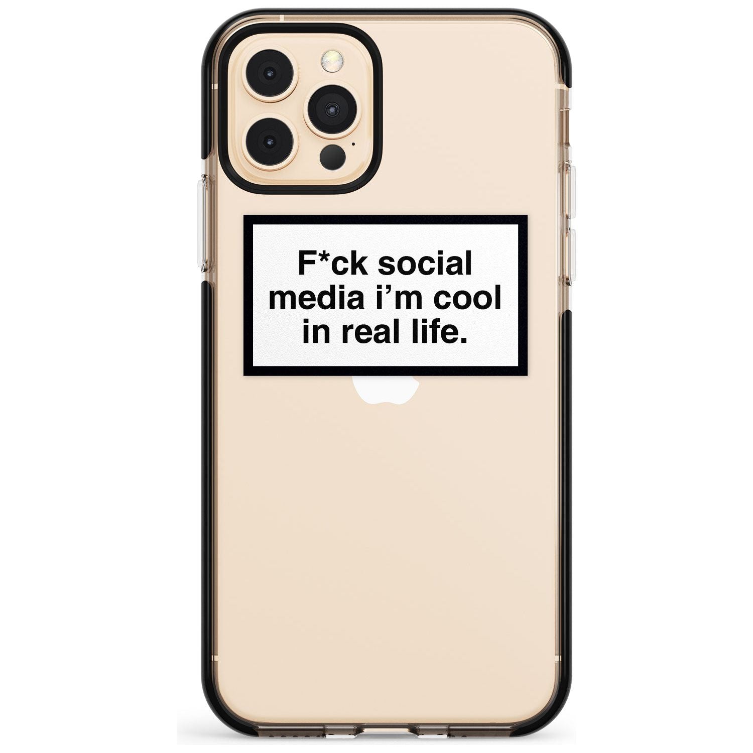 F*ck social media I'm cool in real life Pink Fade Impact Phone Case for iPhone 11