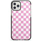 Pink Checkered iPhone Case  Black Impact Phone Case - Case Warehouse