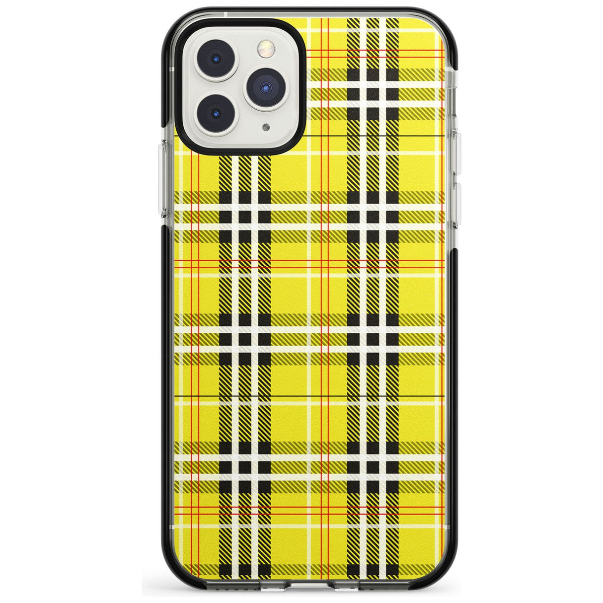 Yellow Plaid iPhone Case  Black Impact Phone Case - Case Warehouse