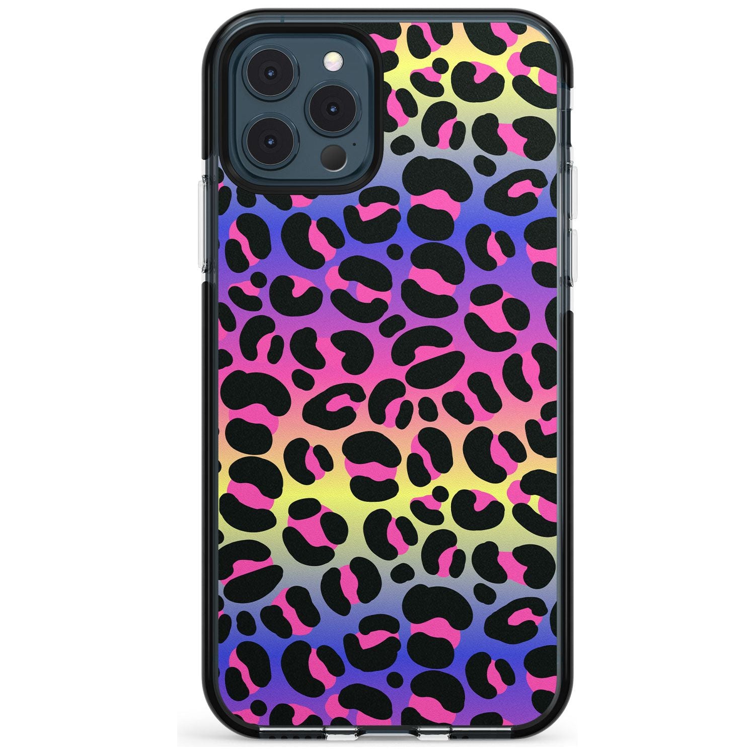 Rainbow Gradient Leopard Print Pink Fade Impact Phone Case for iPhone 11