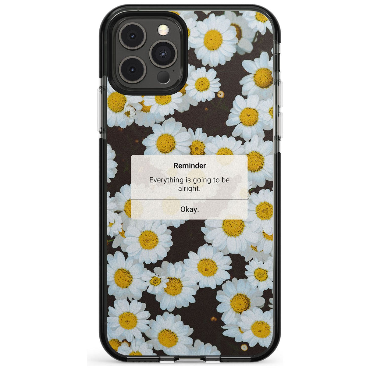 "Everything will be alright" iPhone Reminder Pink Fade Impact Phone Case for iPhone 11