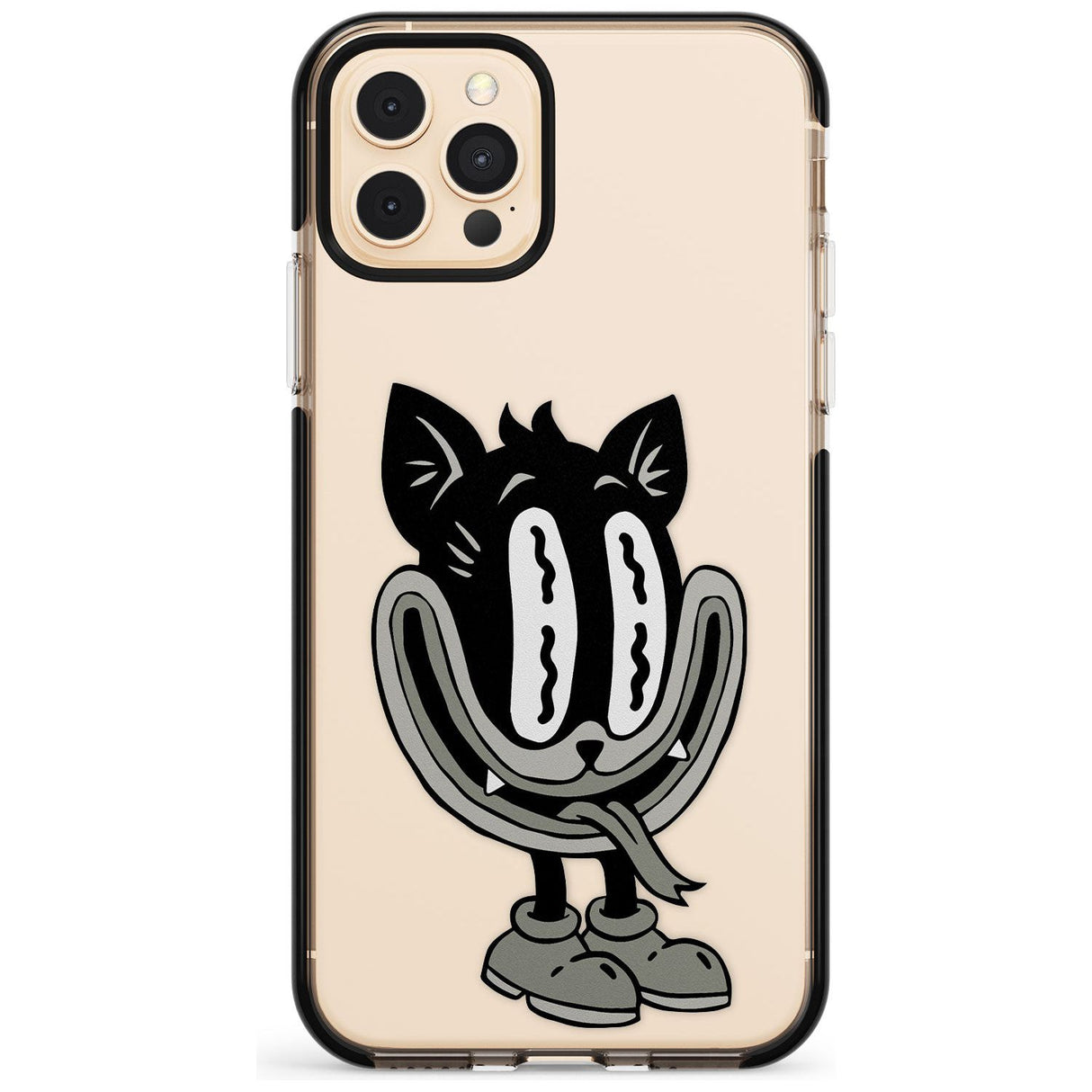 Faded Feline Black Impact Phone Case for iPhone 11