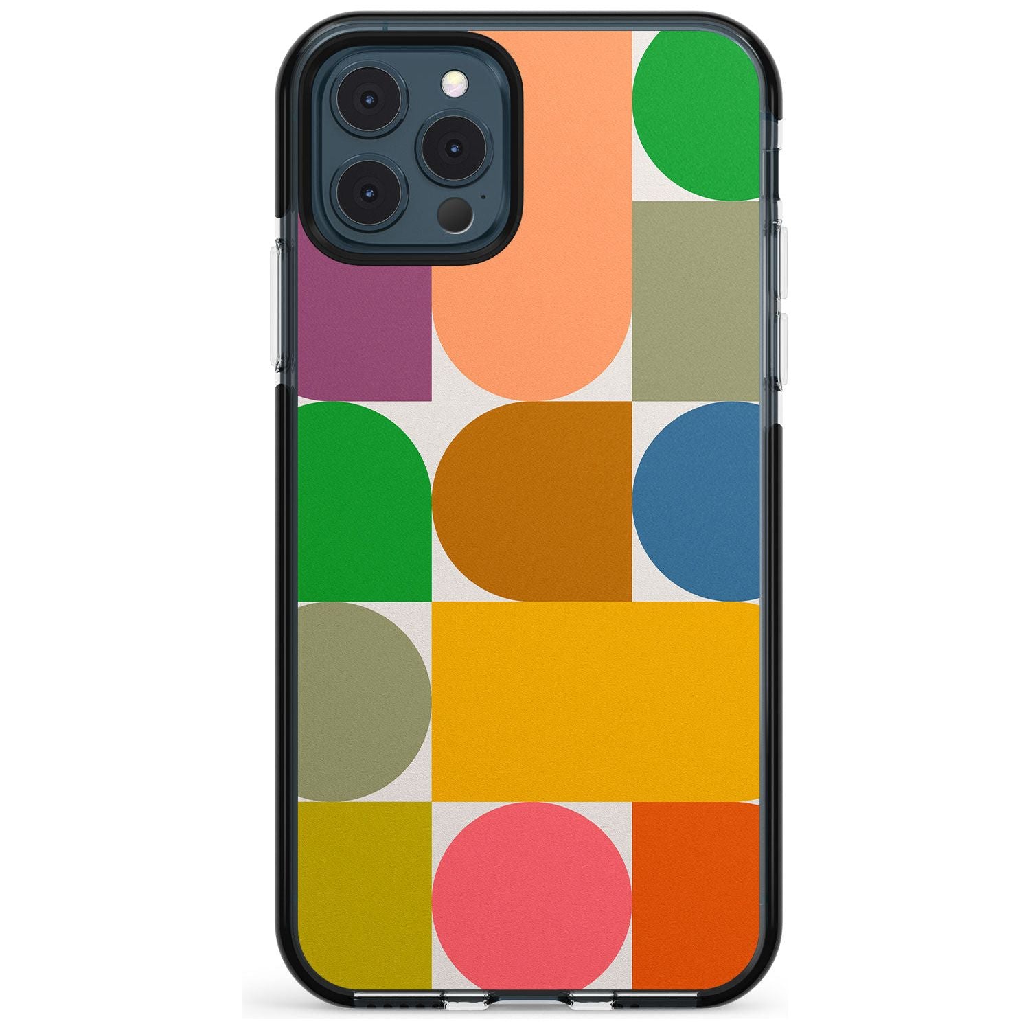 Abstract Retro Shapes: Rainbow Mix Pink Fade Impact Phone Case for iPhone 11