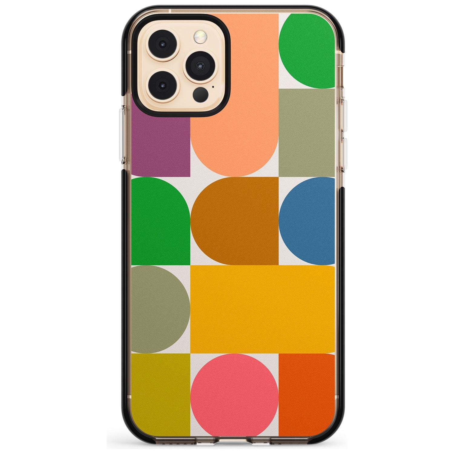 Abstract Retro Shapes: Rainbow Mix Pink Fade Impact Phone Case for iPhone 11