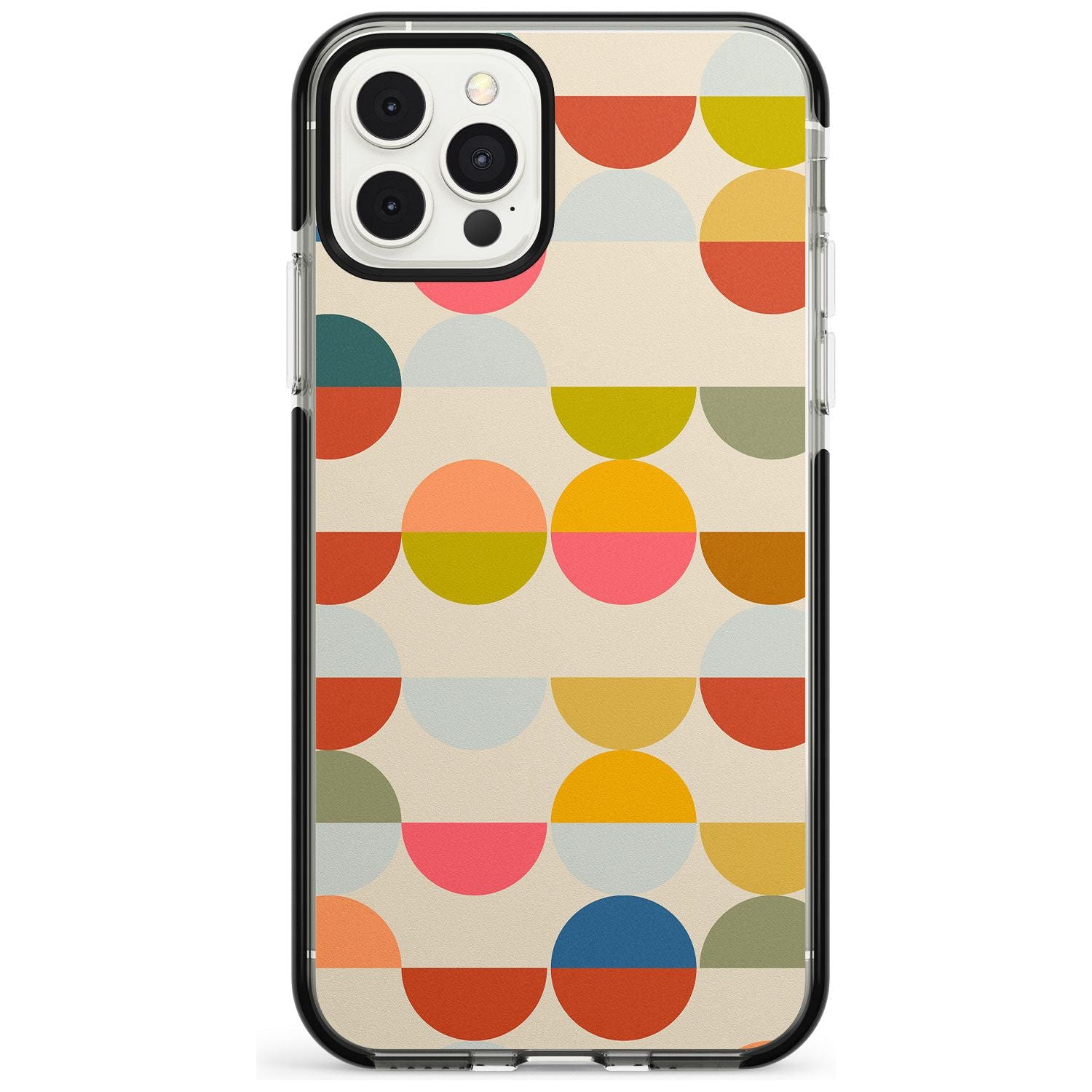 Abstract Retro Shapes: Colourful Circles Pink Fade Impact Phone Case for iPhone 11