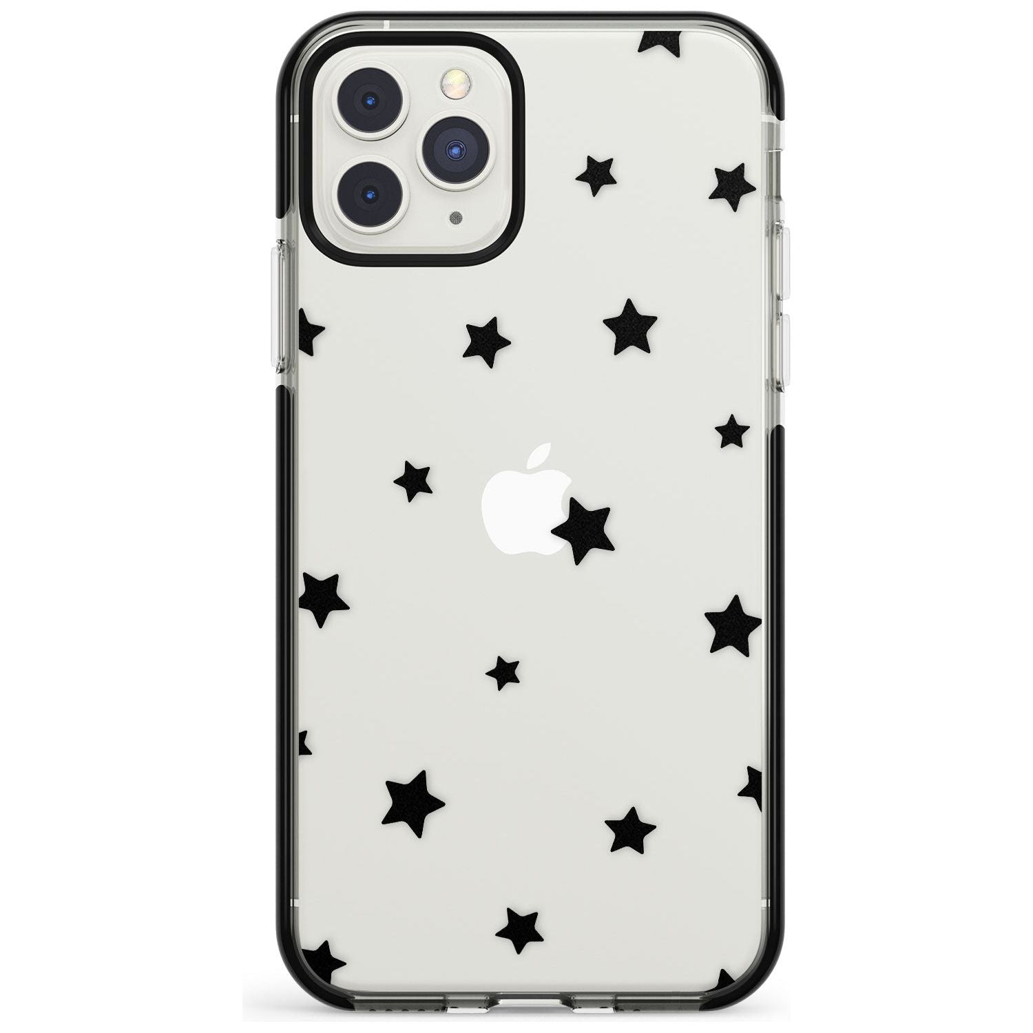 Black Stars Pattern Black Impact Phone Case for iPhone 11 Pro Max