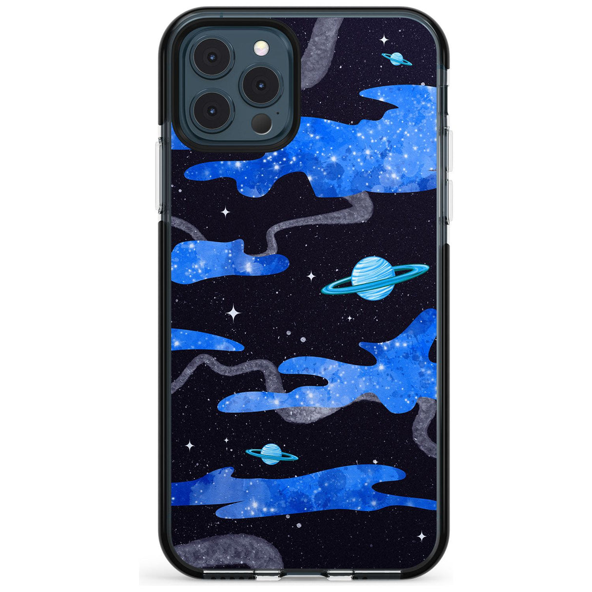 Blue Galaxy Black Impact Phone Case for iPhone 11