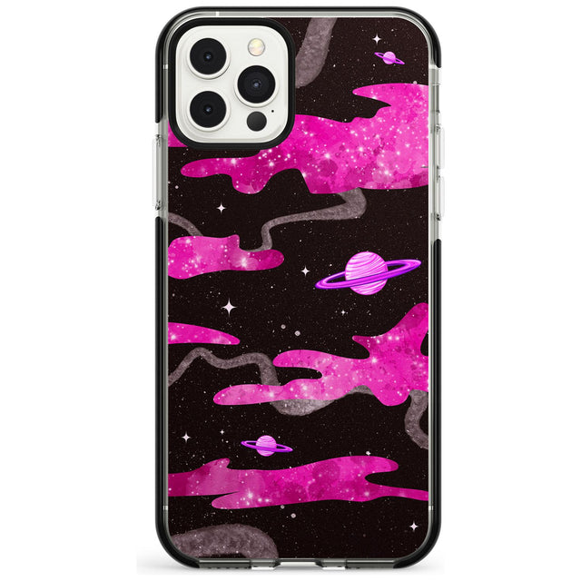 Pink Pattern Black Impact Phone Case for iPhone 11