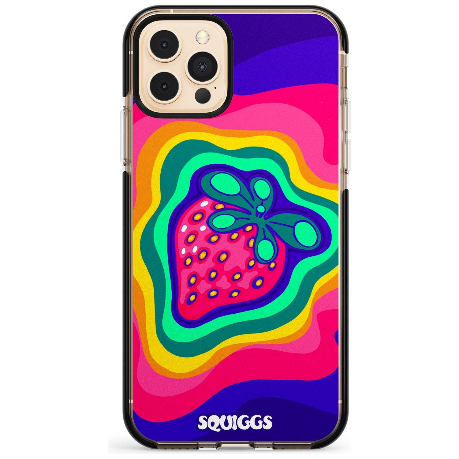 Strawberry Rainbow Pink Fade Impact Phone Case for iPhone 11