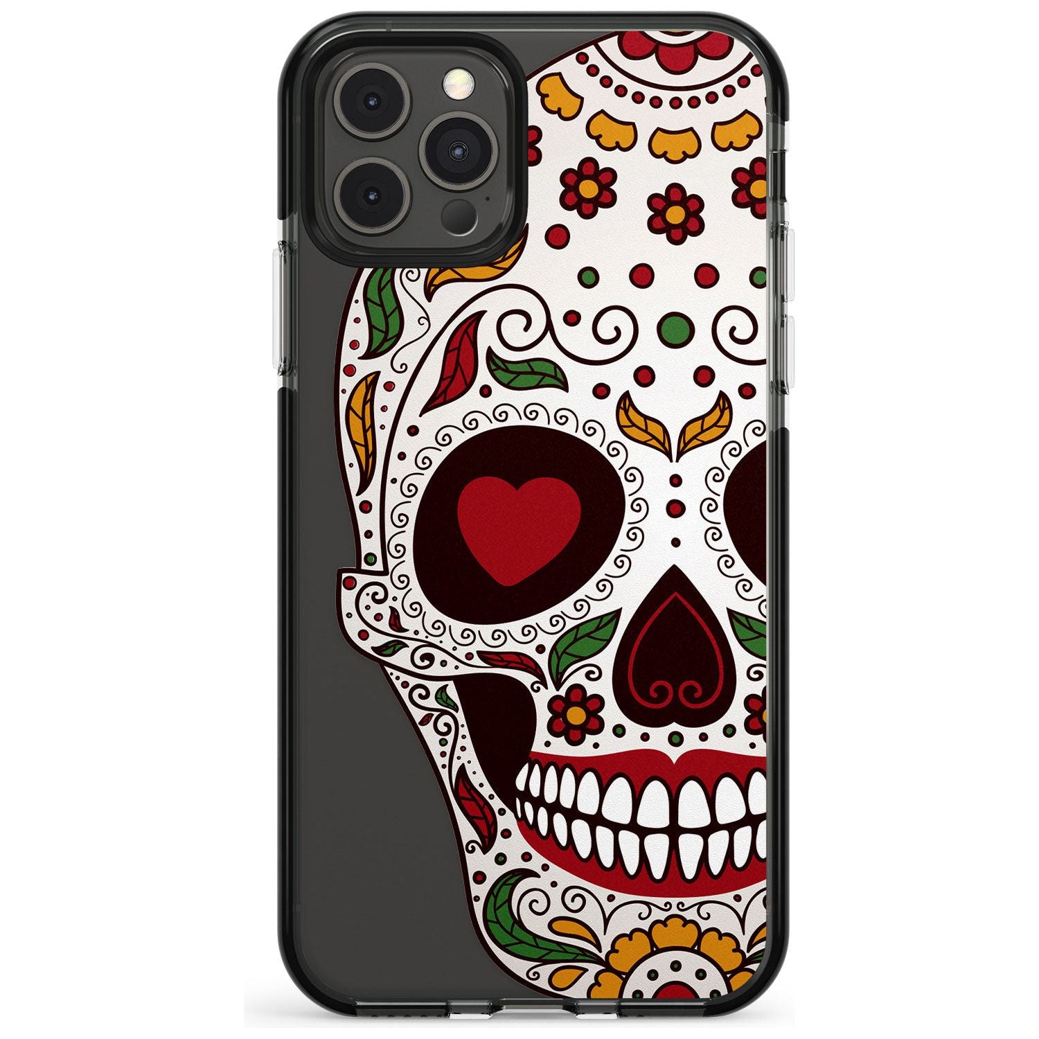 Autumn Sugar Skull Black Impact Phone Case for iPhone 11