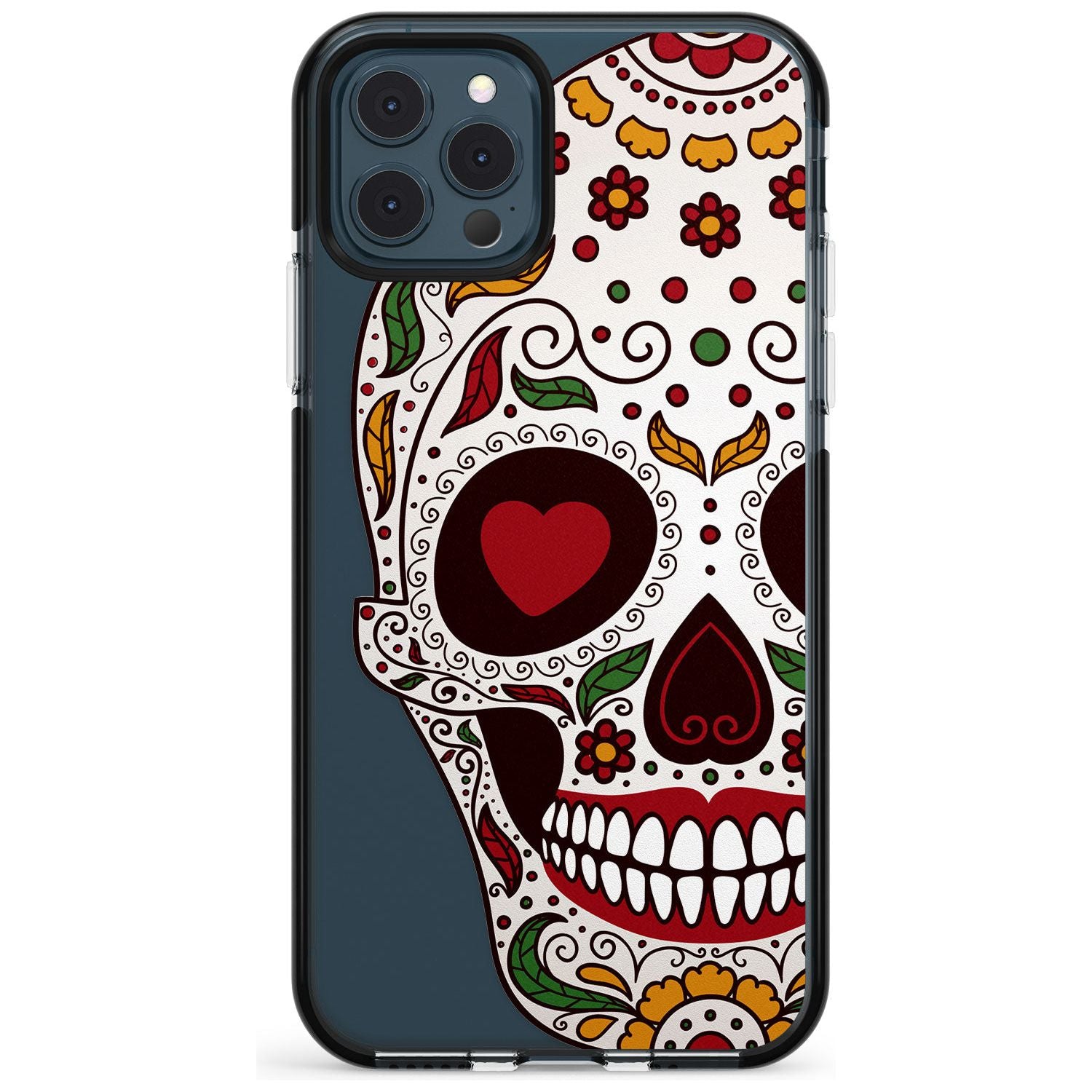 Autumn Sugar Skull Black Impact Phone Case for iPhone 11