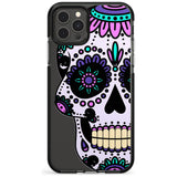 Violet Sugar Skull Black Impact Phone Case for iPhone 11