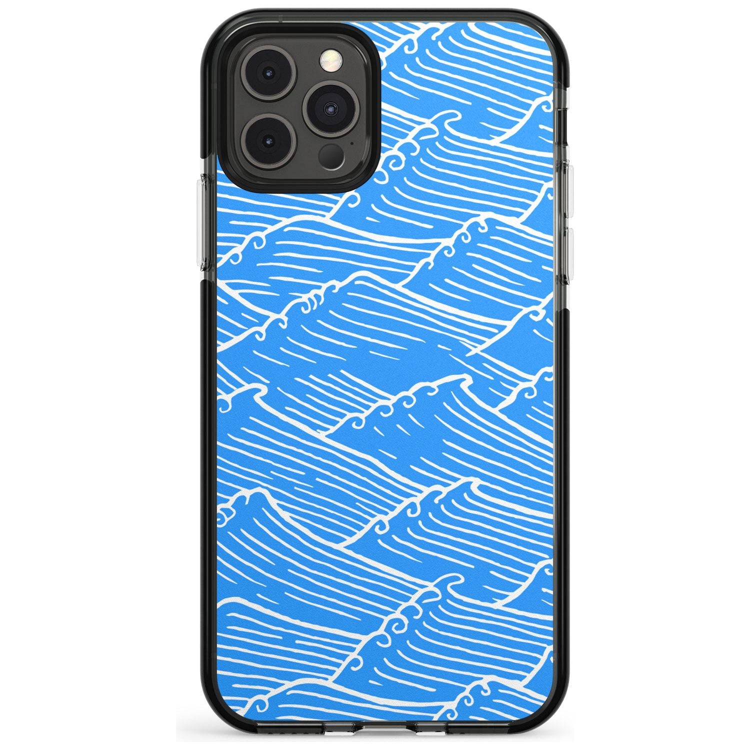 Waves Pattern Black Impact Phone Case for iPhone 11