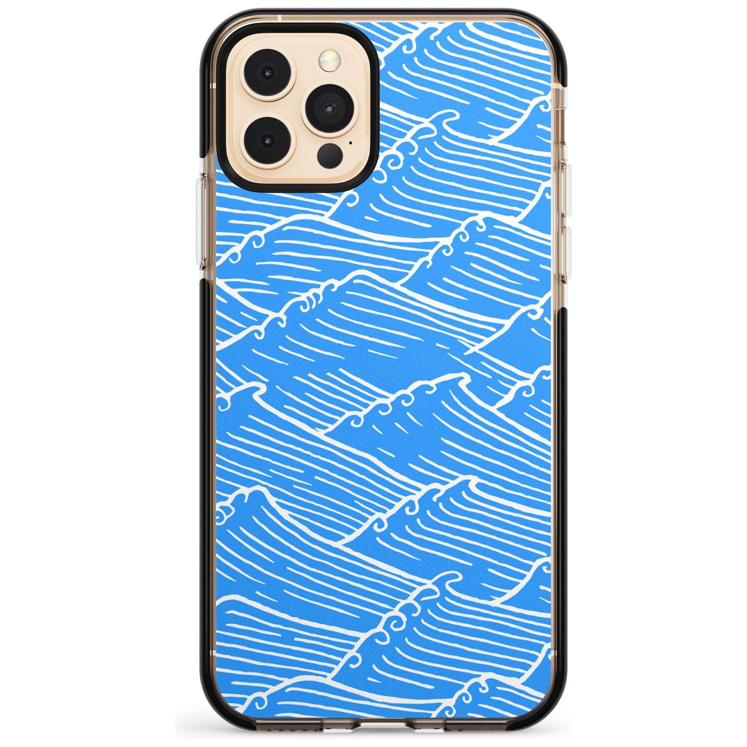 Waves Pattern Black Impact Phone Case for iPhone 11