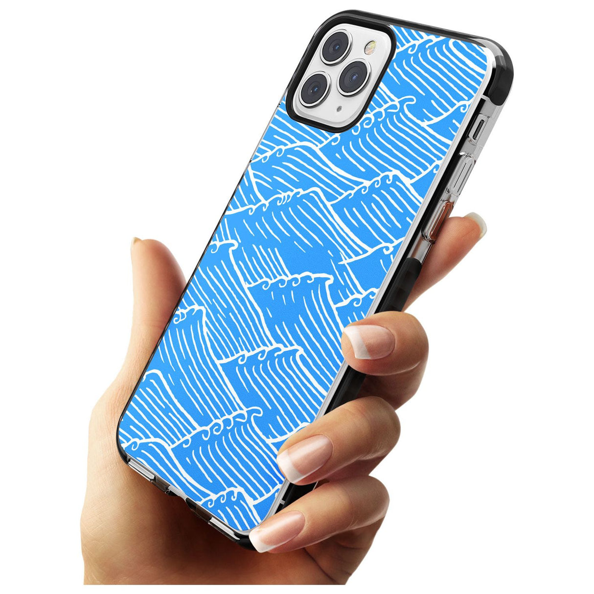 Waves Pattern Black Impact Phone Case for iPhone 11